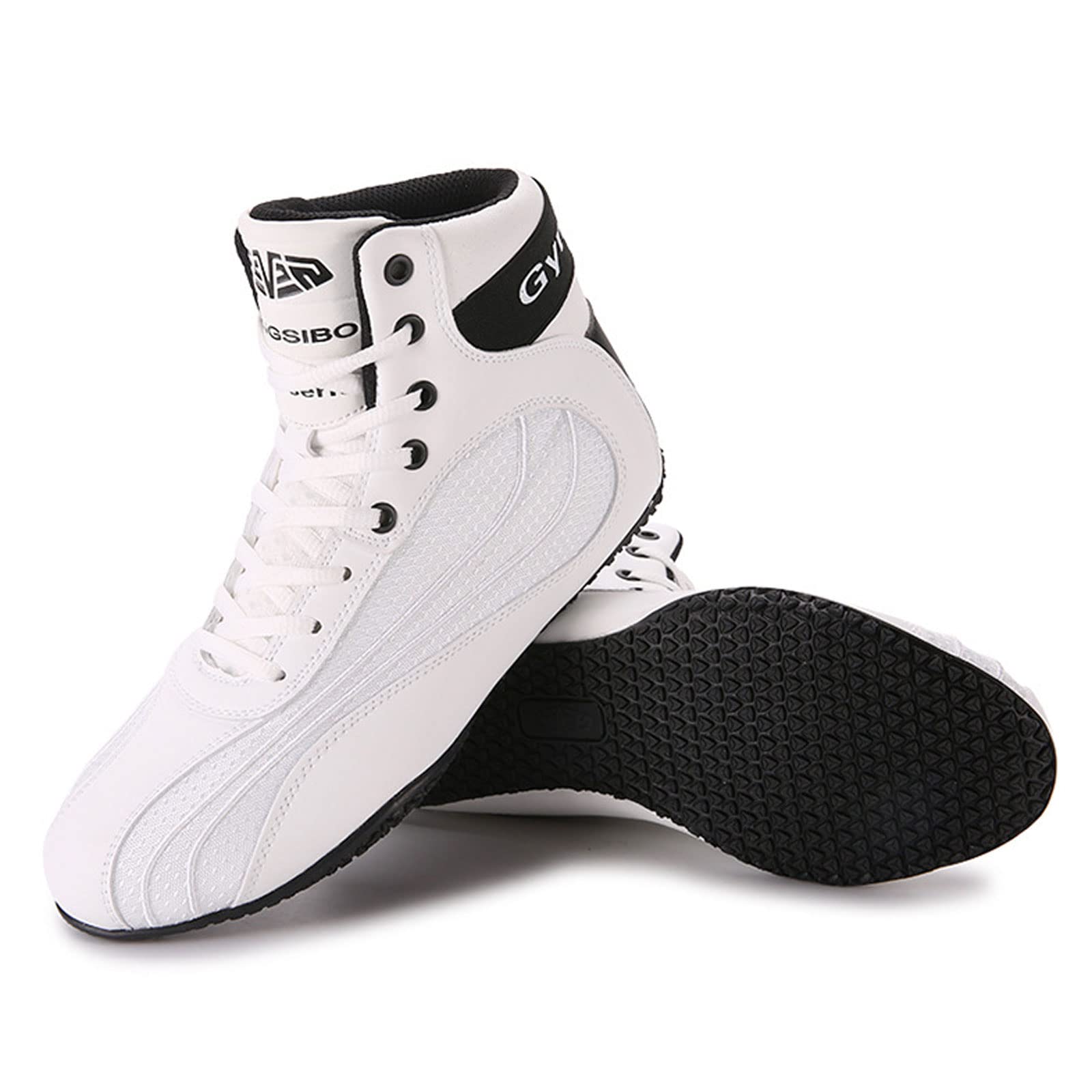 Breathable Wrestling Shoes Boxing Shoes For Men Women Teens,Adults Men's Boxing Shoes Leather Professional Wrestling Shoes Breathable Non-slip High-top Sneakers Fitness Training Boxing Boots 36-46 EU