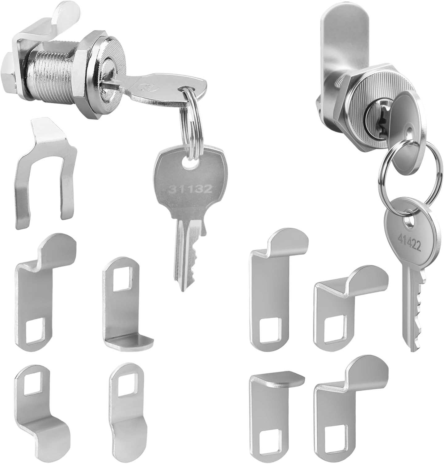 Universal Mailbox Locks with Key, Mailbox Lock Replacement, Cam Locks for Cabinets Keyed Alike, File Cabinet Lock with Key for Almost All Locking Mail Boxes（S4573 & MP4945-2 Pack）
