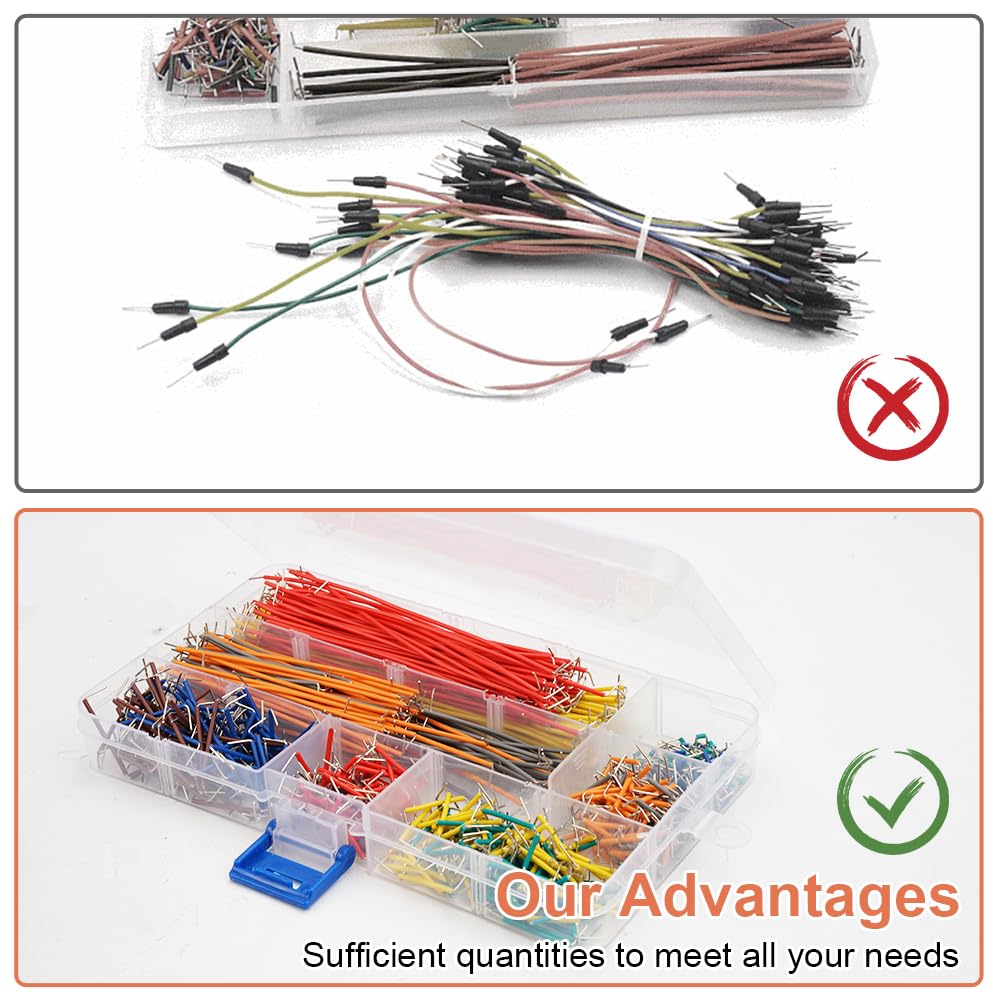 Kit 30 Ponticelli 10 Cm DUPONT Jumper Breadboard Arduino M/M - Foto 6