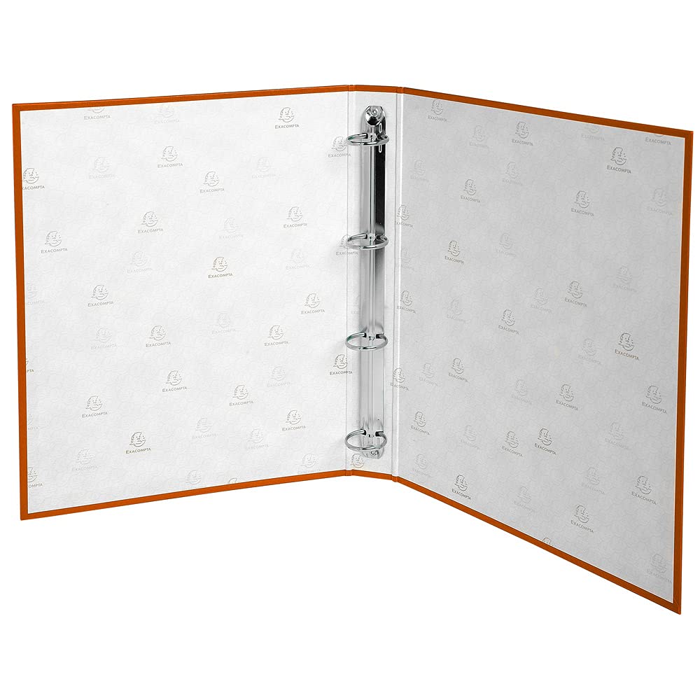 Exacompta - réf. 51374SE - Carton de 20 classeurs rigides en PP - 4 anneaux ronds diamètre 30 mm - Dos 40 mm - Dimensions extérieures : 32 x 26 cm - Format à classer A4 - Coloris : orange