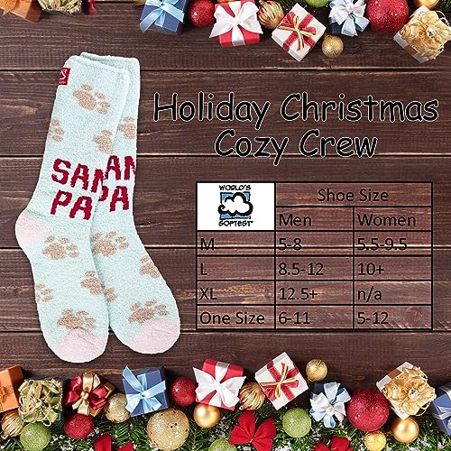 Image of World's Softest Cozy Collection Crew Socks - Smooth Multi Colors Cozy Socks - Knit Top Holiday Spirit Fashion Socks