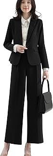 [Yino] イノ スーツ レディース パンツスーツ セットアップ テーラードジャケット＋ワイドパンツ 洗える 体型カバー 着瘦せ おしゃれ フォーマル 通勤 入学式 卒業式 面接 ビジネス 通年