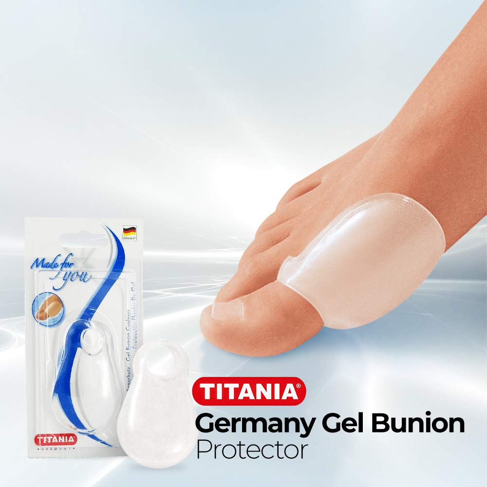 Titania Germany Gel Bunion Protector - Reusable Cushion Protector Provides Pain Relief & Comfort - Perfect for Daily Use for Men & Women