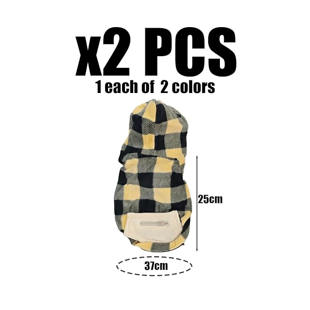 Foto 2 de 6 de CHROMACRAFT 2 Piezas De Ropa para Perros A Cuadros, Suministros para Mascotas