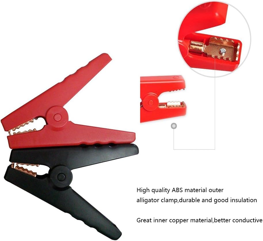 QUTAWAY Jump Starter Cable Booster Clamp Cable Replacement Alligator Clamp Booster Battery Clips EC5 Connector with 8 AWG Wire