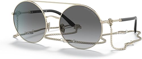 Miniatura 6 de GIORGIO ARMANI Lentes de sol para mujer montura plateada lentes verde degradado 2205in