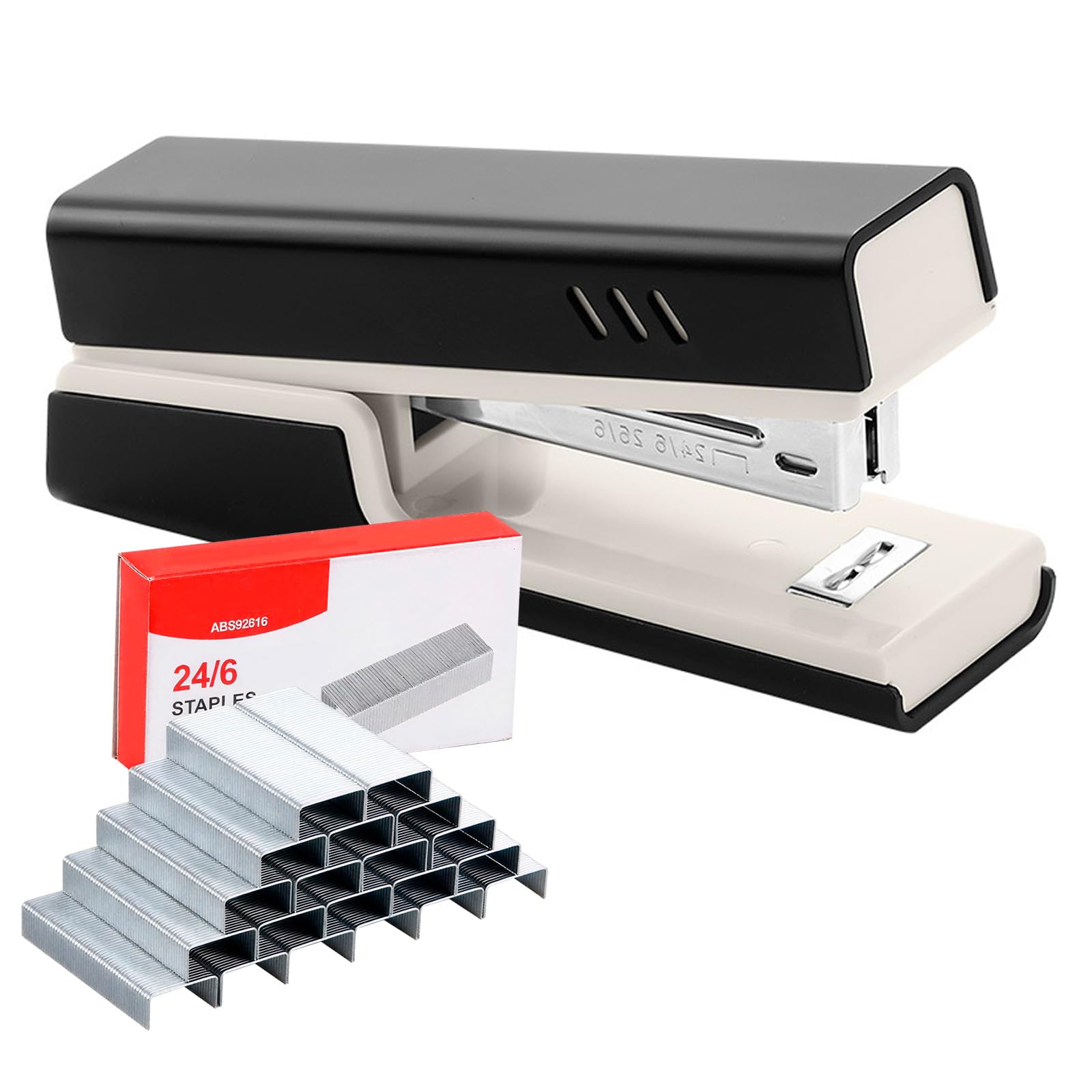 Heavy Duty Stapler, Desktop Staplers 25 Sheet Capacity with 1000 Staples, Uses 24/6 and 26/6 Staples for Office & Home Use