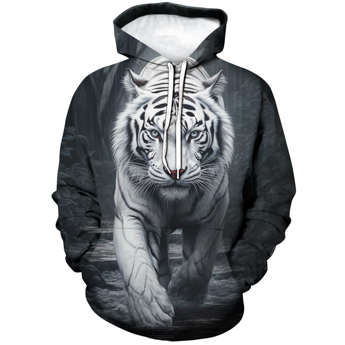 LiohansNovelty Tiger Graphic Hoodies Cool hoodies Sweatshirt Pullover for Men