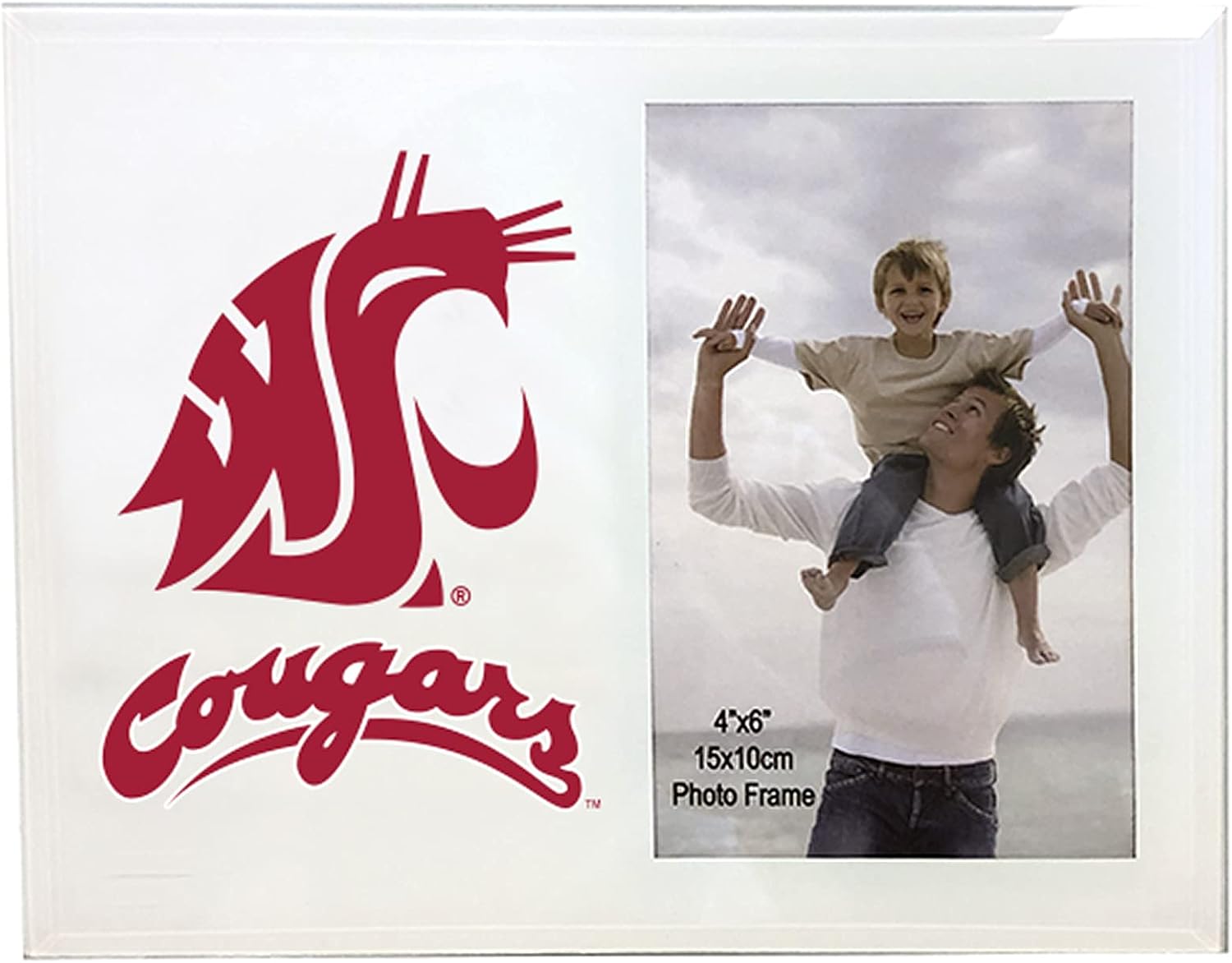 The Fanatic Group Washington State Cougars 4 x 6 Glass Photo Frame