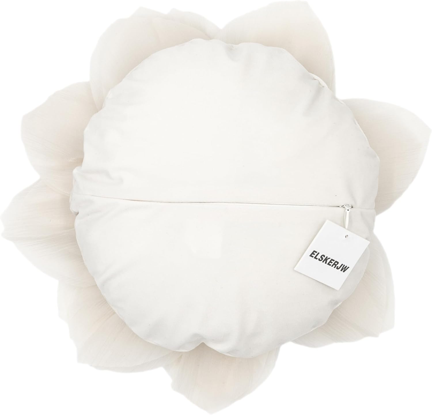 3D Cream White Flower Round Decorative Throw Pillow with Insert Soft Cute Floral Accent Pillow Cushion for Bed Couch Bedroom Living Room Boho Aesthetic Home Decor 12Inch White and Yellow