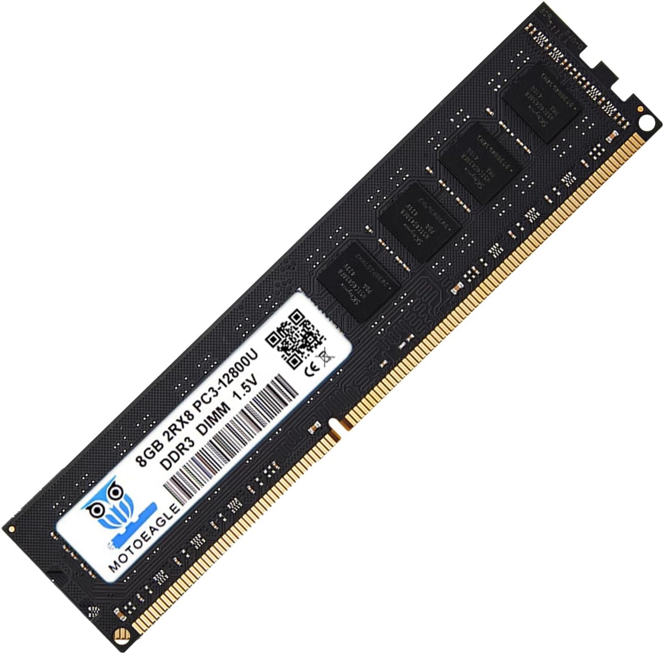 8GB DDR3 1600MHz PC3-12800U-11 Non ECC Unbuffered 1.5V 2Rx8 Dual Rank 240 Pin UDIMM Desktop Memory RAM Module Upgrade