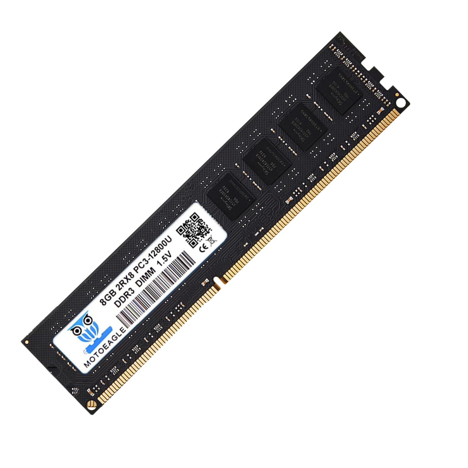 8GB DDR3 1600MHz PC3-12800U-11 Non ECC Unbuffered 1.5V 2Rx8 Dual Rank 240 Pin UDIMM Desktop Memory RAM Module Upgrade