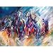 Westland Giftware Canvas Wall Art, Blue Thunder Run, 12 by 16"