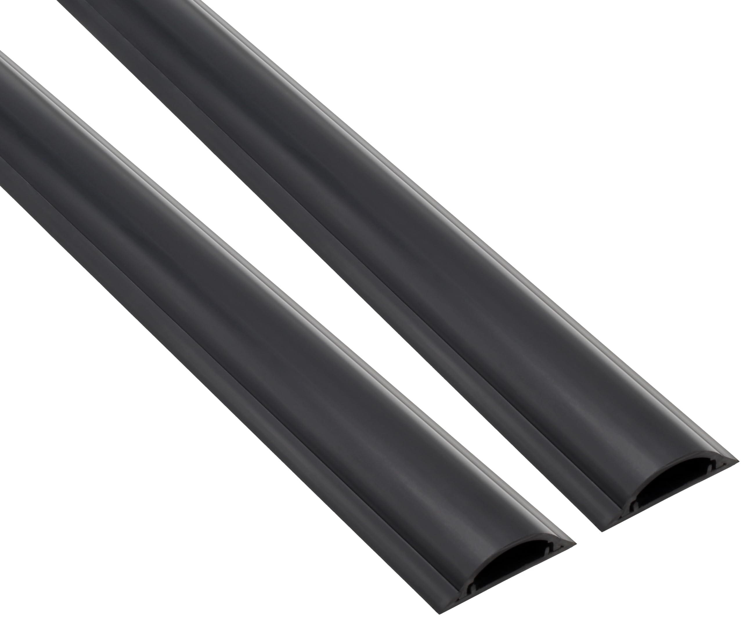 Electriduct Cable Shield Floor Cord Cover CSX-2 PVC Wire Protector 58 Inch - Black (Pack of 2)
