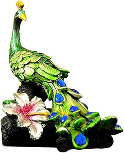 Estatua de pavo real hermosa de animales para decoración del hogar