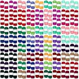 Nuogo 150 Rolls Acrylic Crochet Yarn Bulk 3300 Yards Knitting Acrylic Yarn Skeins Soft Mini Soft Crochet Skeins Multicolor for Knitting Handcraft Weaving Projecting Kit(Mixed Colors)