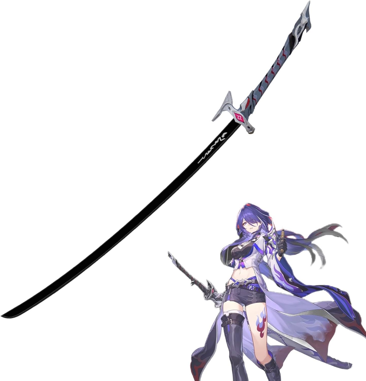 Amazon.co.jp: CHIASA 崩壊スターレイル 黄泉 ヨミ コスプレ道具 傘 武器 刀 剑 分割可能 木製剣 模造刀 模擬刀 ...