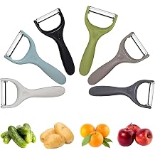 6-Pack Vegetable Peelers for Kitchen,Y Peeler Safe Potato Peeler Set for Apple Veggie Carrot Fruit Zucchini Cucumber Peelers Bulk with Non-Slip Handle Y