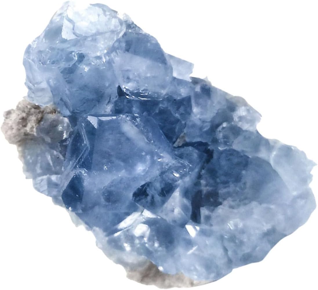 1pc Natural Celestite Crystal Ore for Home Decor Unique Desktop Adornment for and Crafting Random Shape