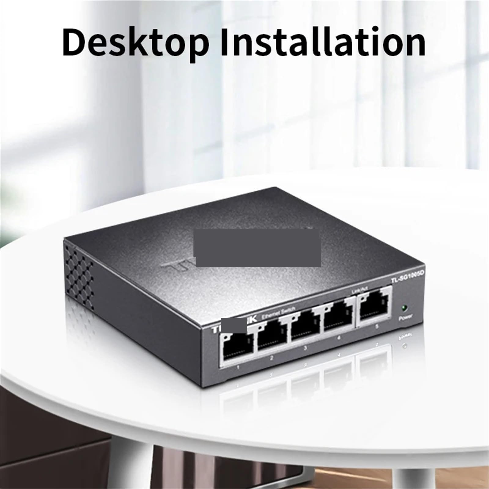 Commutateur réseau Gigabit Ethernet 5 ports 1000BASE-T Plug and Play Hub Répartiteur Internet TL-SG1005D (adaptateur UE)