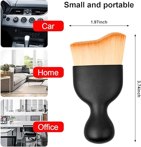 Miniatura 2 de AICEL Cepillo de detalles para automóvil, cepillo para quitar el polvo interior del automóvil, herramienta de limpieza de cerdas suaves para