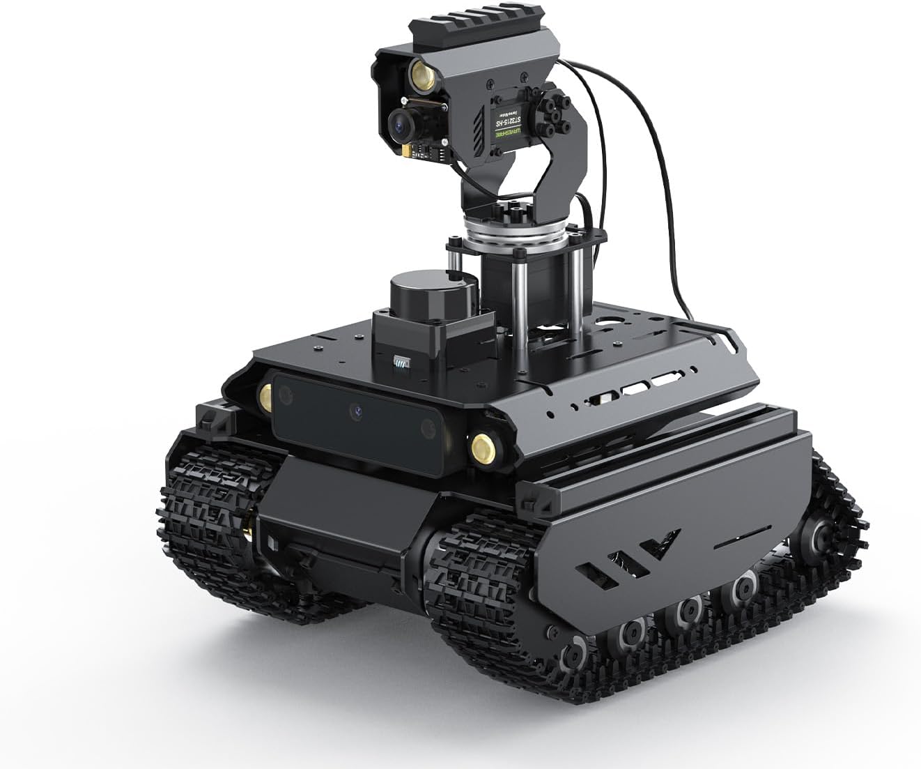 Waveshare UGV Beast ROS 2 Open-Source Off-Road Tracked AI Robot, Dual Controllers, Computer Vision, All-Metal Body, Flexible and Expandable, Compatible with Raspberry Pi 5 (Included)