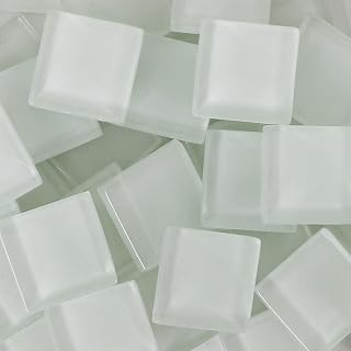 20mm x 20mm Glow in The Dark Mosaic Tiles - Arts and Crafts - Indoor/Outdoor Projects - Blue, 1 Pound