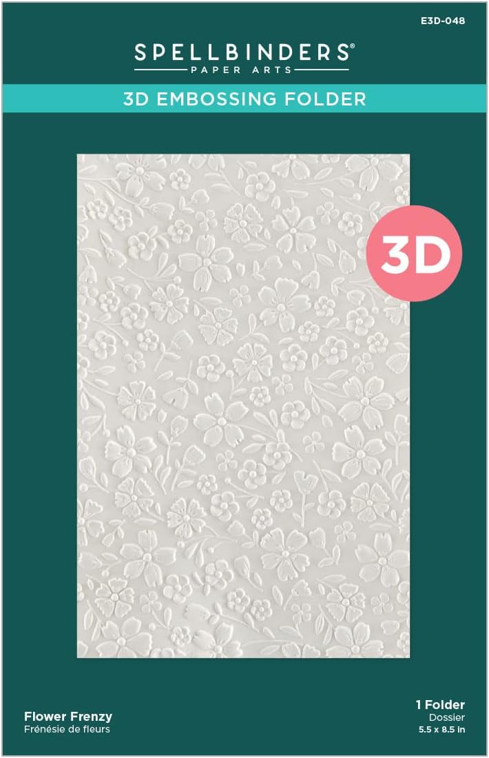 Spellbinders 3D Embossing Folder 5.5"x8.5" - Flower Frenzy -Floral Reflection