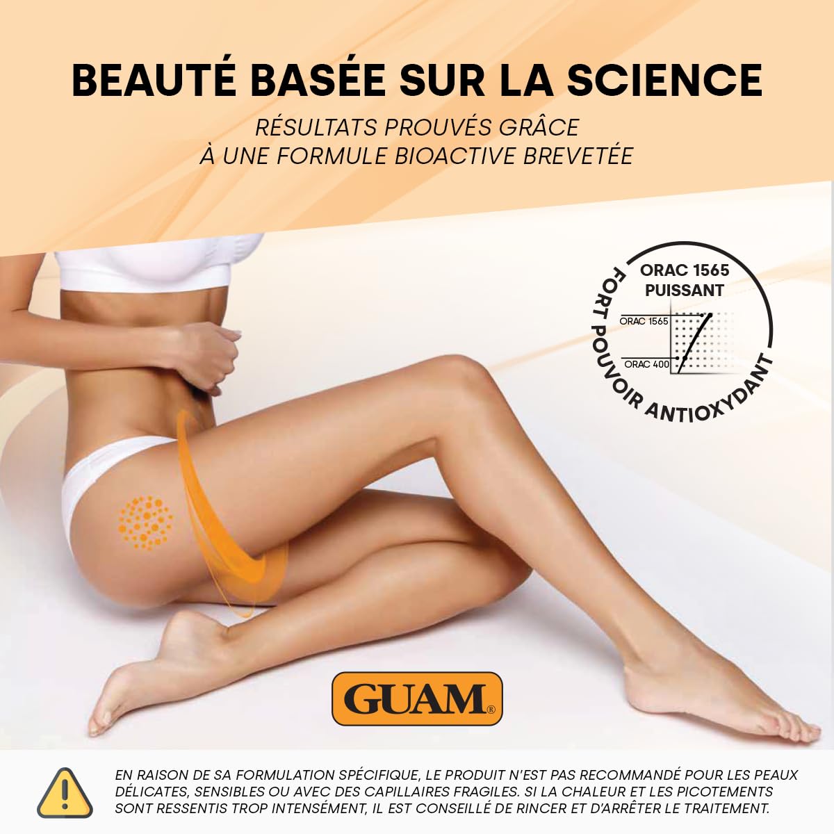 GUAM Anti-Cellulite Boue d’Algues - 1 kg Traitement Intensif pour Cellulite Rebelle & Peau d’orange - Masque Corporel Chauffant Jambes & Cuisses - Raffermissant, Drainant, Active la Circulation