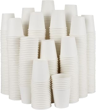 Yes!Fresh [500Count] 3oz Disposable Paper Cups,Hot/Cold Beverage Drinking Cup,Small Paper Cups for Bathroom and Mouthwash 3 oz, 500 Count, White
