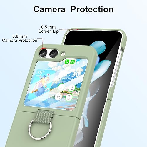 Miniatura 2 de DAKORIE Para Samsung Galaxy Z Flip 5 Funda Con Anillo Cubierta Protectora A Prueba De Golpes Flip Z 5 Funda Para Teléfono Para Galaxy Z Flip 5 5G