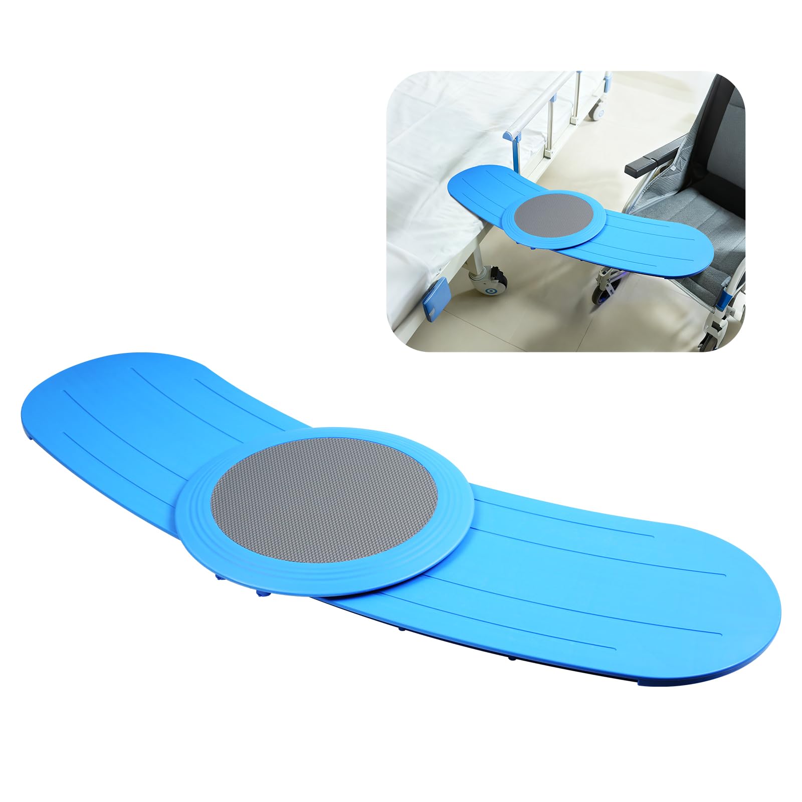 Tavola di trasferimento, capacità di carico 170 kg, con disco per sedia a rotelle, pazienti, anziani, dalla sedia a rotelle al letto, WC, vasca, auto