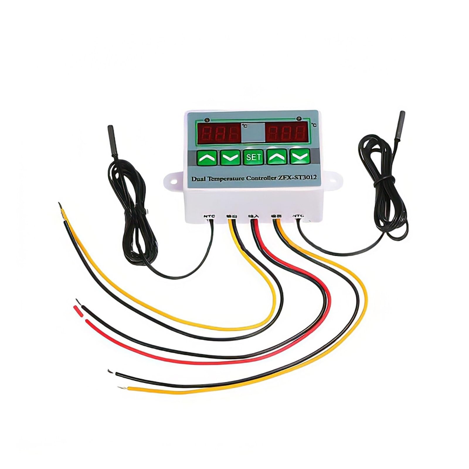 Termostato Intelligente, ZFX-ST3012 Doppio regolatore di Temperatura, termostato Digitale, microcomputer di Controllo dell'incubatore Doppia sonda DC 12V 24V / AC(24V)