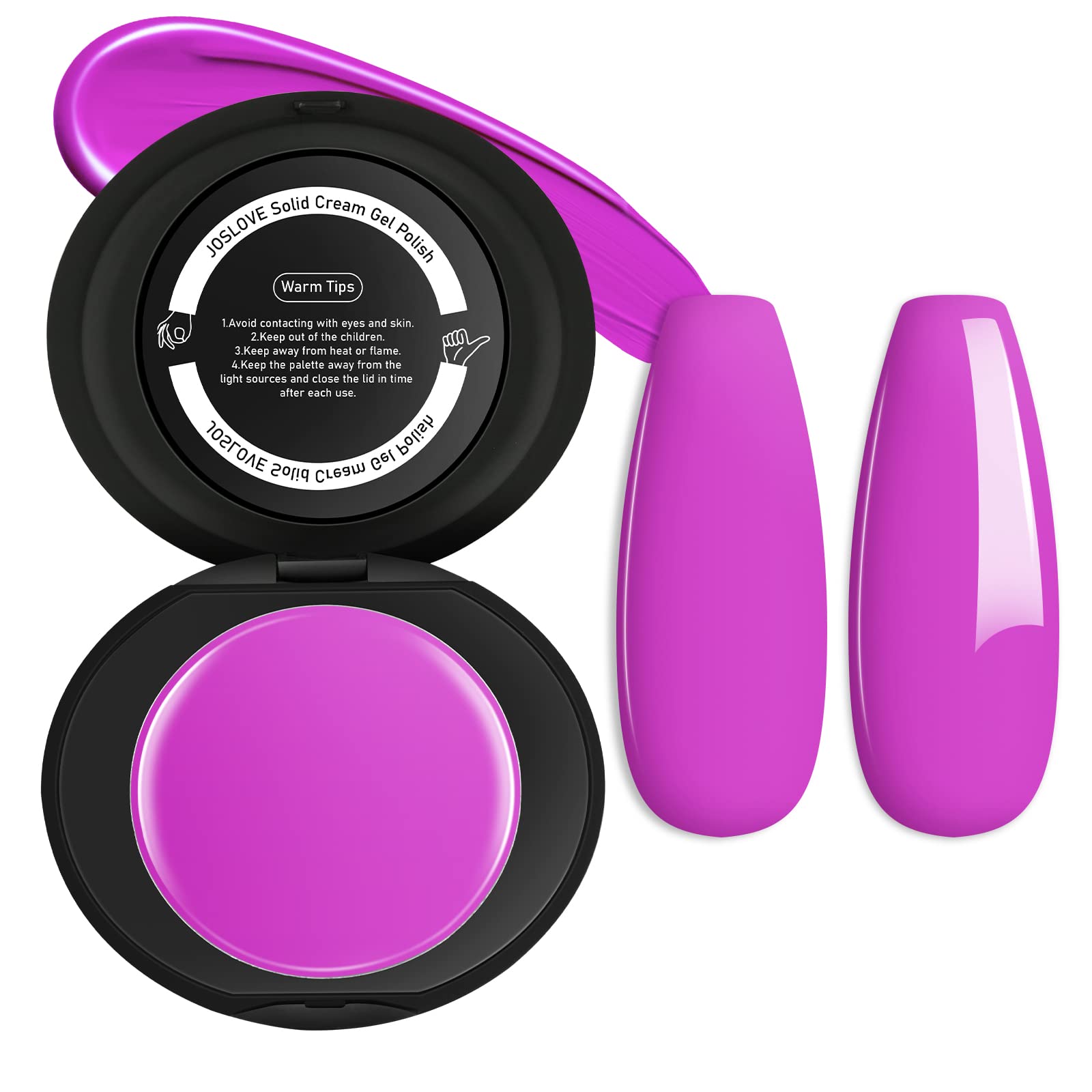 Photo 1 of 2 pack of JOSLOVE Solid Nail Gel, Purple Gel Polish Set 8g Cream Gel Polish Nail Art Manicure Salon DIY Home Spring Pastel Solid Gel Gifts for Women Z-Purple