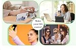2-Pack Retractable Phone Ring Holder, 2-in-1 Adhesive Phone Grip Strap, Portable Finger Ring, Multifunctional Desktop Stand, Suitable for Most Smartphone Cases(Purple+Transparent)