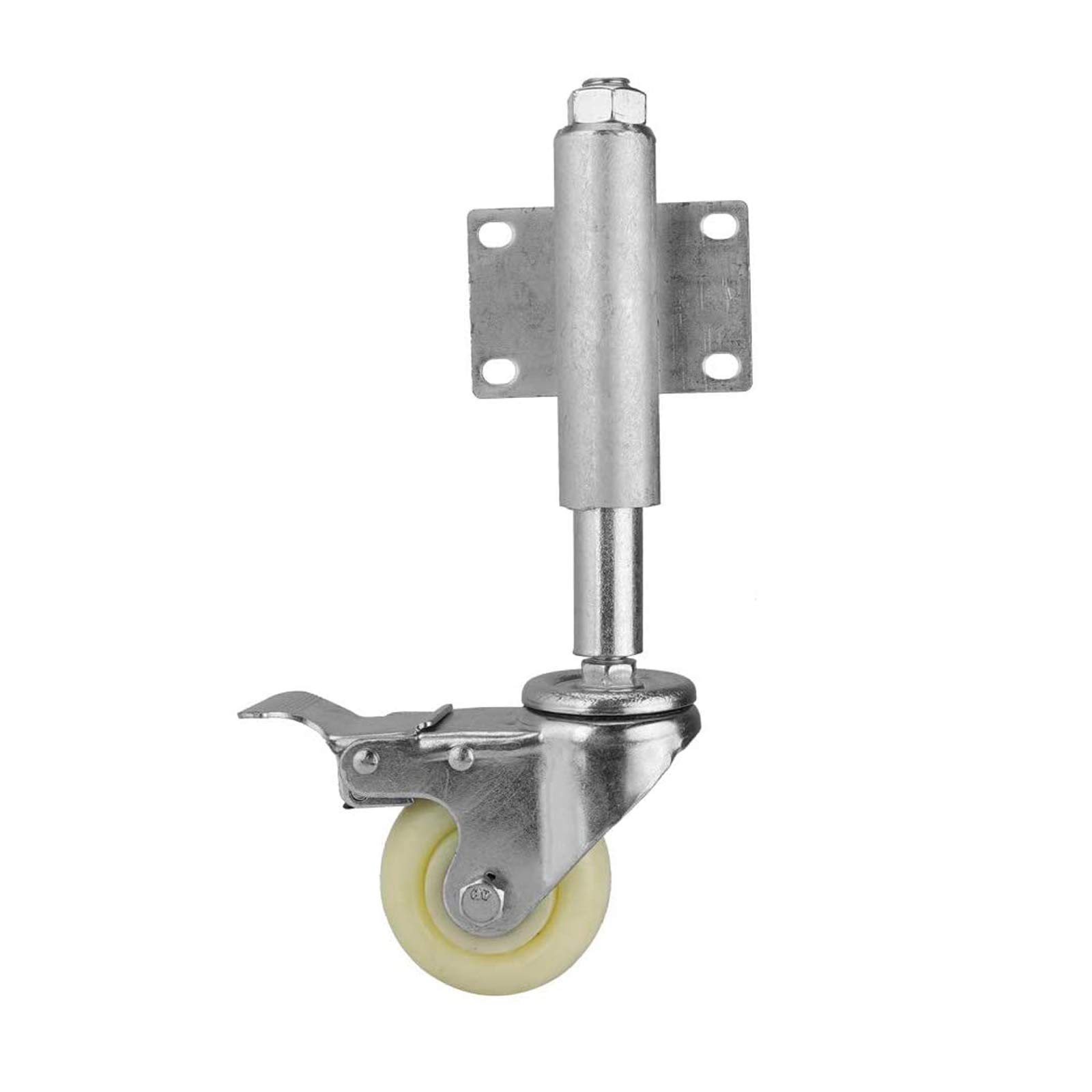 GBRJUYF Heavy Duty Swivel Caster Wheels with Brakes - Shock Absorbing, Adjustable Height Casters for Furniture, Gates & Heavy Loads - High Load Capacity & Smooth Mobility