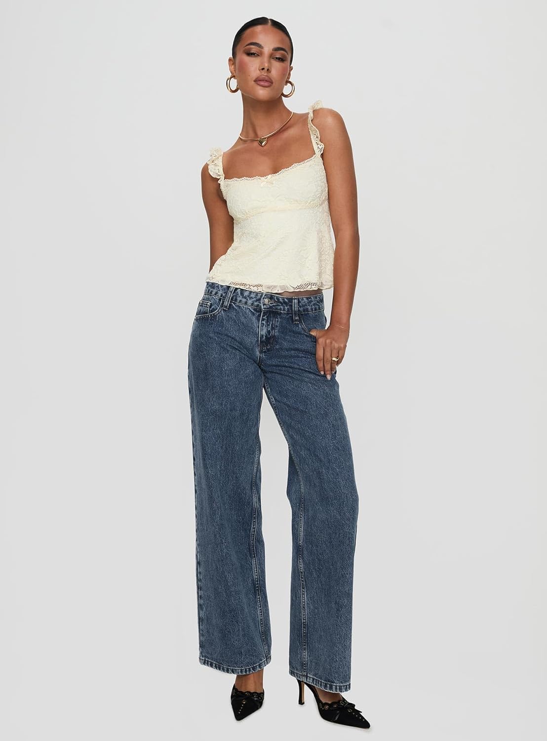 Princess Polly Women's Madaleine Lace Top