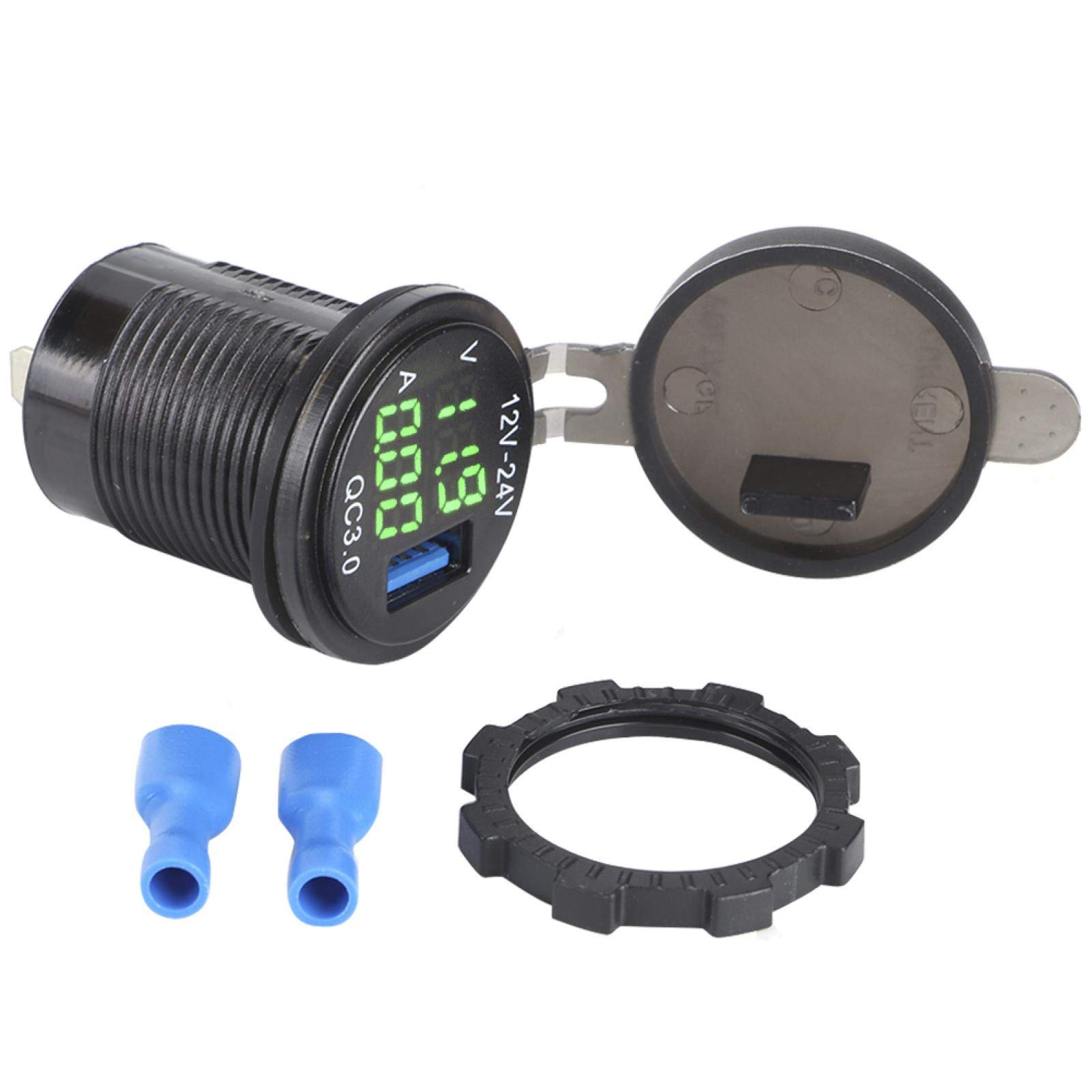 Caricatore USB Con Voltmetro Con Supporto Montaggio - Euro Accessoires - Foto 4