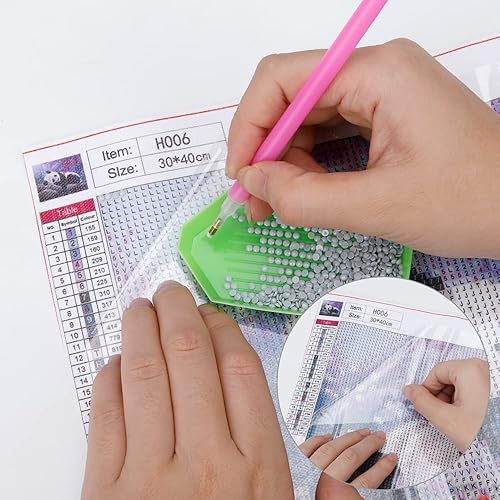 Miniatura 8 de Koikify Kits de pintura de diamantes para adultos, lindo panda 5D, kit de pintura de diamante redondo de taladro completo, manualidades perfectas