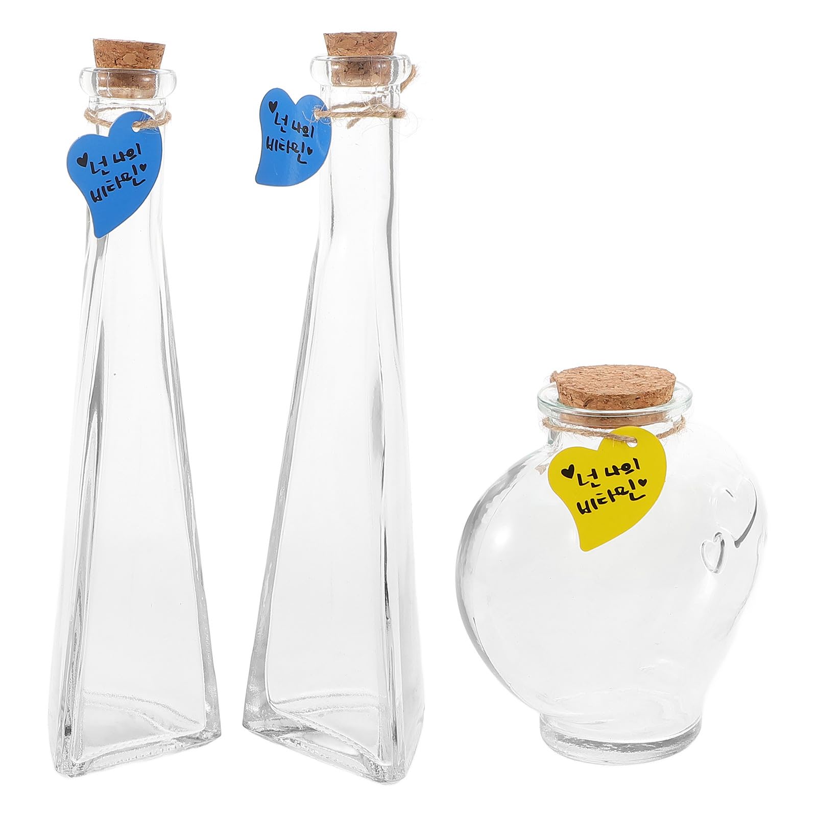Bouteilles à souhaits en verre avec bouchon en liège Healeved pour cérémonie