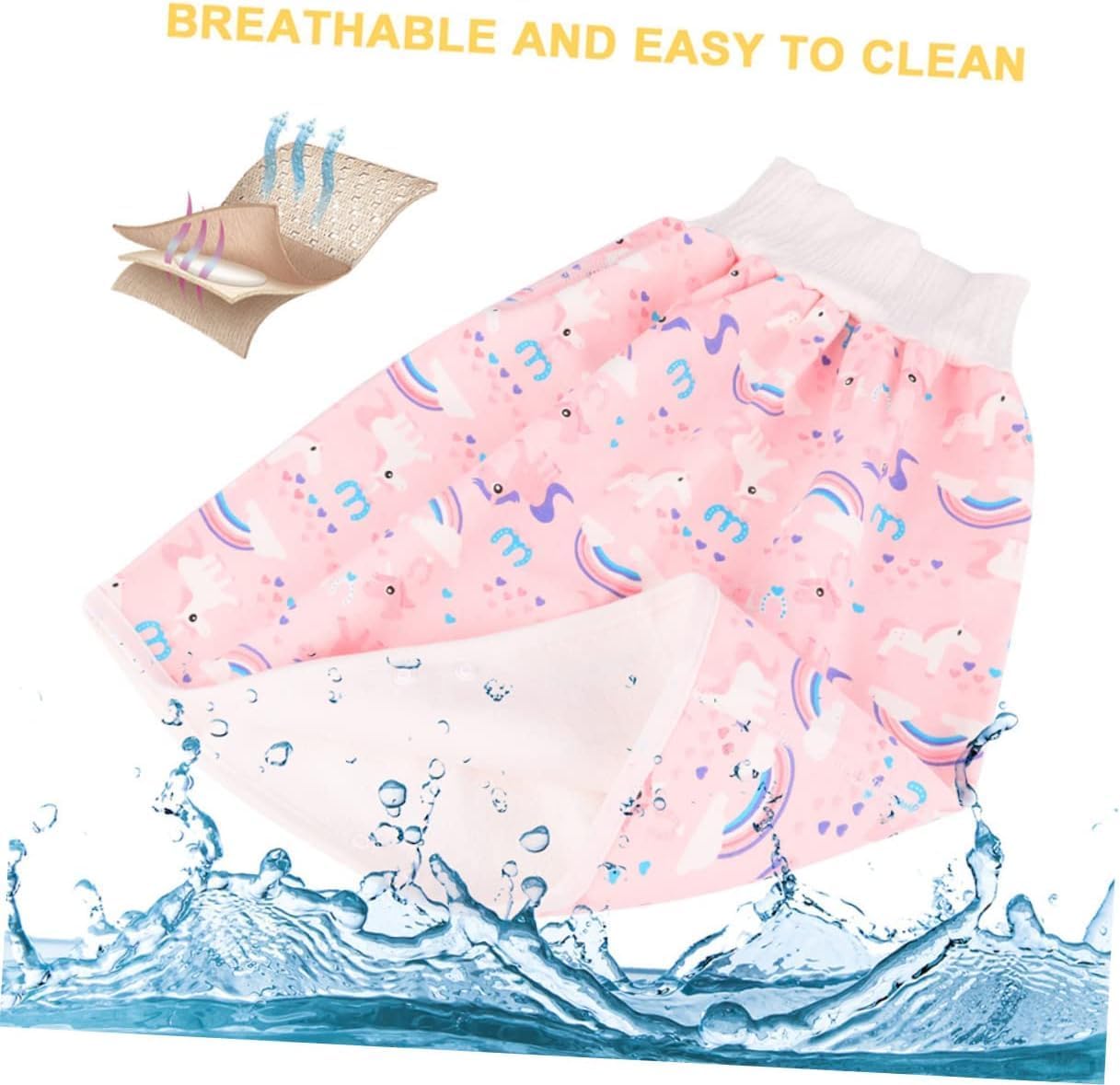 Night Toddlers Training Skirt Waterproof Baby Nappy Pants Comfortable and Elastic Training Underwear 2184