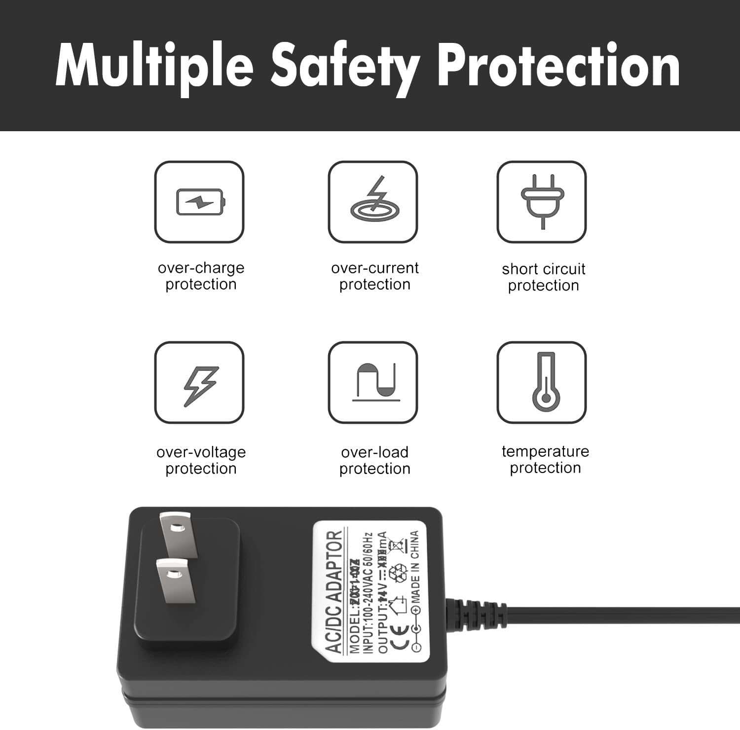 HHVK320J10 Charger for Black and Decker Handheld Vacuum, 14V Power Adapter Compatible with Black & Decker HHVJ315JD10, HHVJ315JMF71, HHVK320J61 HHVK320JZ01 Cordless Vacuum, 90602522-01 Replacment Cord - Image 6
