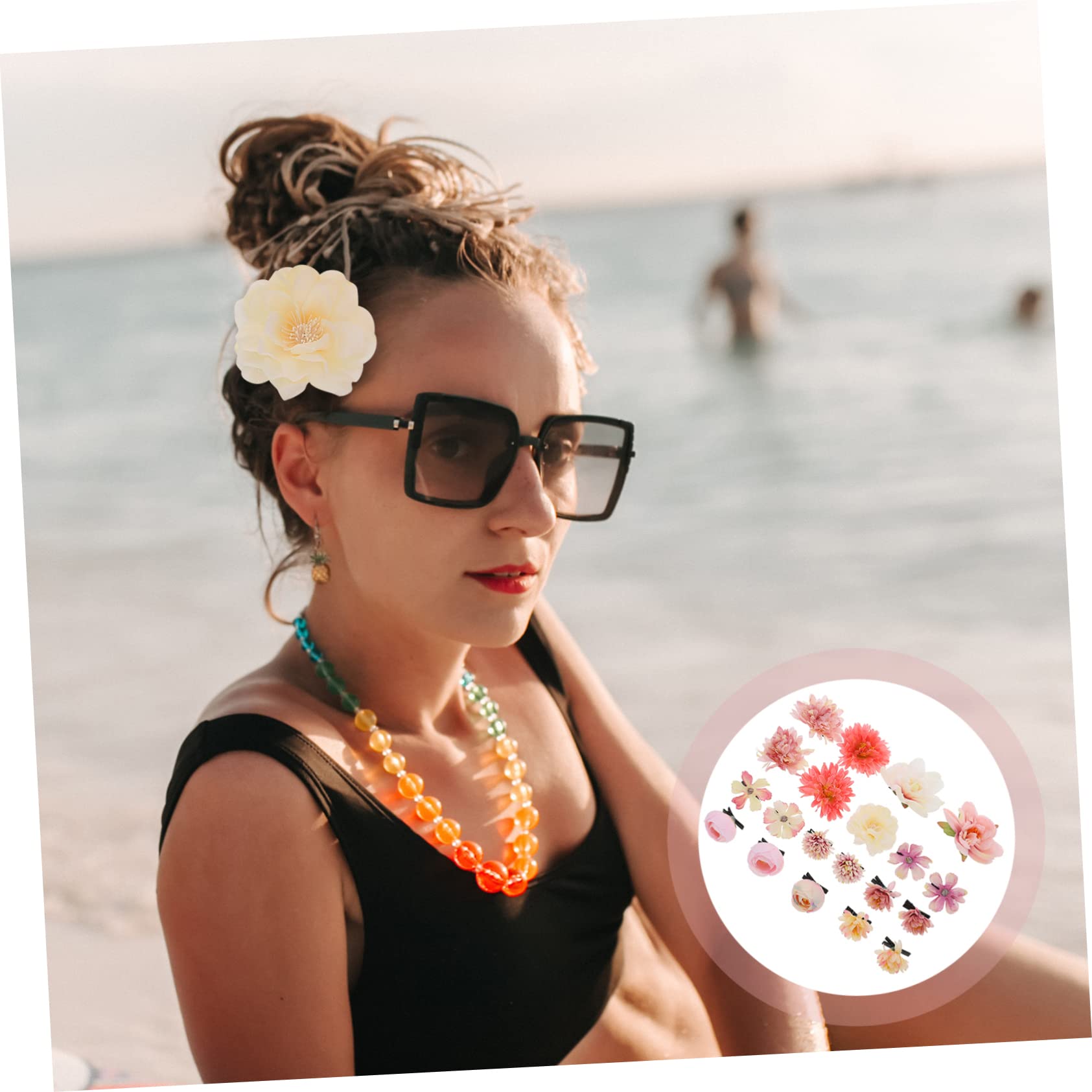 VICASKY 63 Pezzi Forcina Di Fiori Fermagli Per Le Donne Accessori Floreali Per Fermagli a Fiore Per Per Per Bambini Per Da Ragazza Ferro