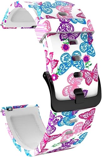 Miniatura 5 de TenCloud Paquete de 5 correas de reloj compatibles con Garmin Vivoactive 5 Smartwatches correas de silicona de repuesto con patrones florales,