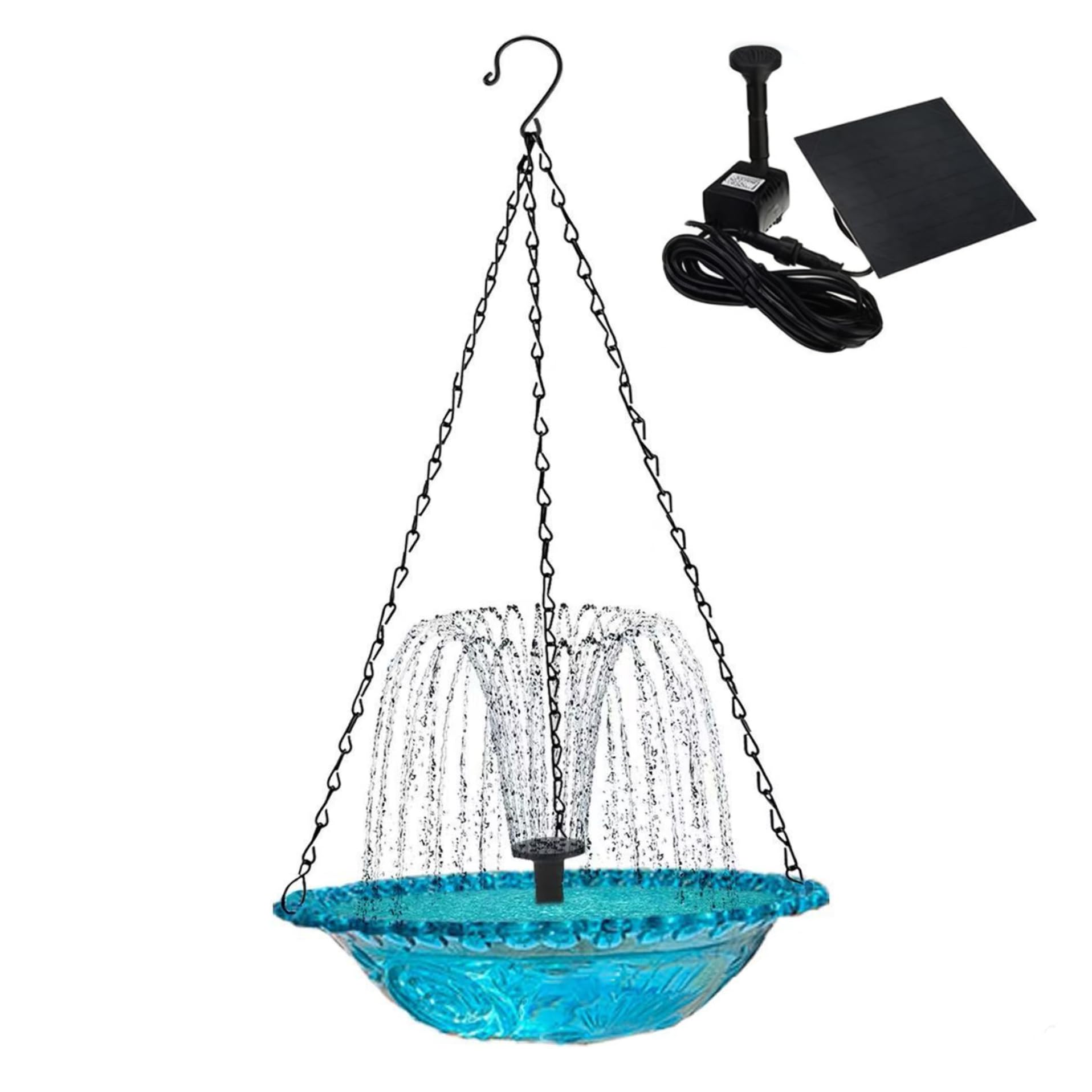 Bain d'oiseaux avec fontaine solaire pour animer et décorer votre jardin