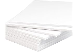 MBC MAT BOARD CENTER Pack of 10 1/8" White Foam Boards (8x10, White)