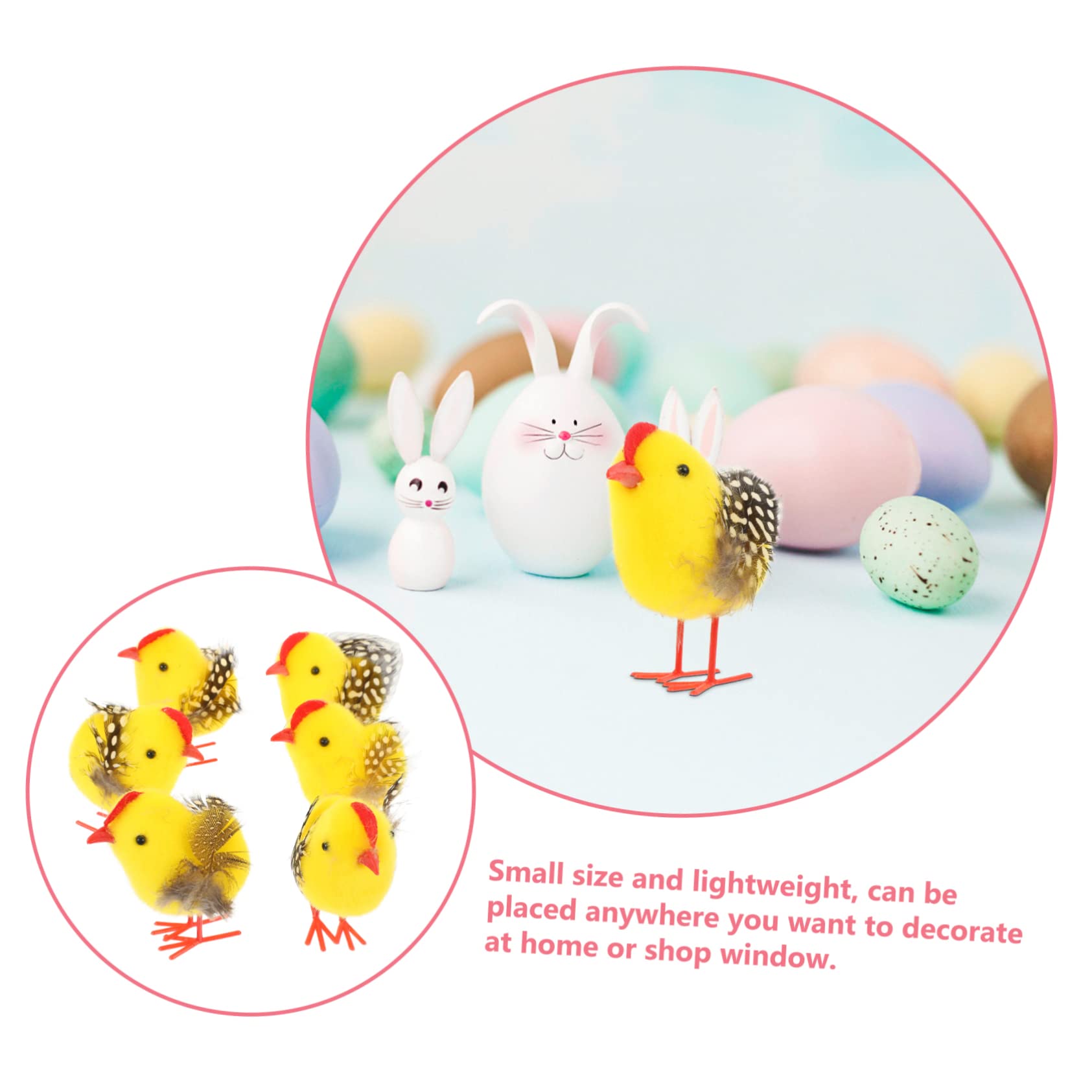 Abaodam 30pezzi Decorazione Pasquale Peluche Di Chicchi Gialli Per Eventi Festivi Ornamenti Da Scrivania Per Feste Di Pasqua e Decorazioni Per La Casa