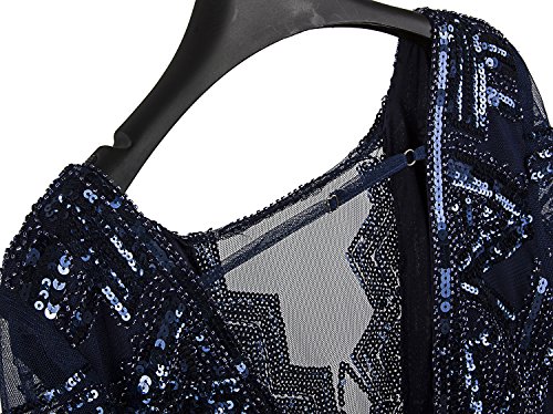 Image of Vijiv 1920s Short Prom Dresses V Neck Inspired Sequins Cocktail Flapper Dress
