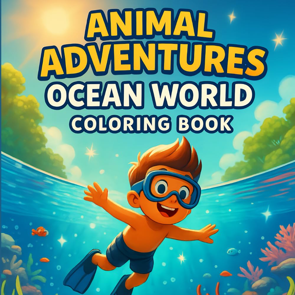 Animal Adventures: Ocean World – Coloring Book: Color, Explore & Discover (Animal Adventures Coloring Book)