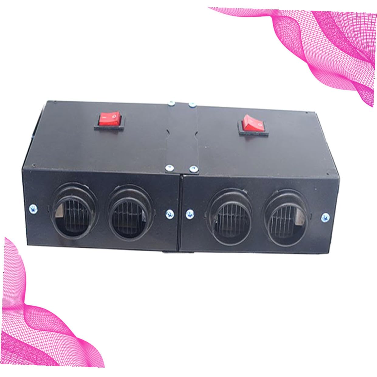 Auto Heizlüfter 500 W Tragbarer 12 v Auto Entfroster mit 4 Düsen Batteriebetriebener Schnee und Nebelentferner für Winterfahrten